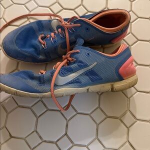 Nike Blue and Coral Athletic Shoes